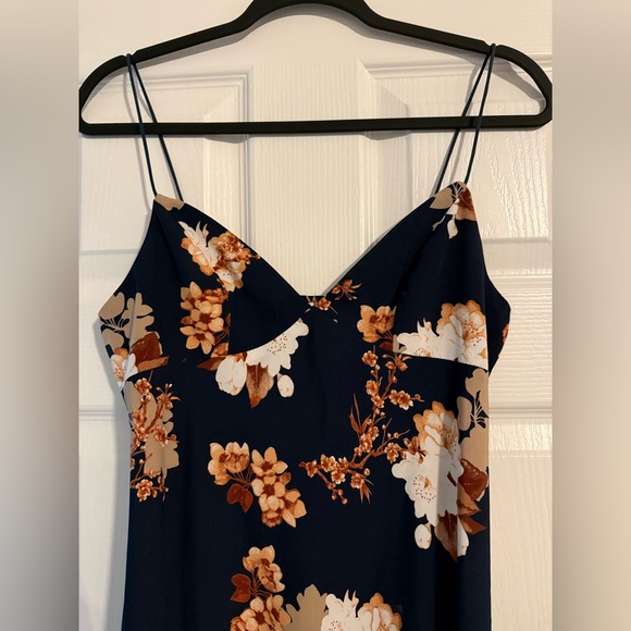 Hello Molly Navy Floral Maxi slit Dress - Picture 3 of 5
